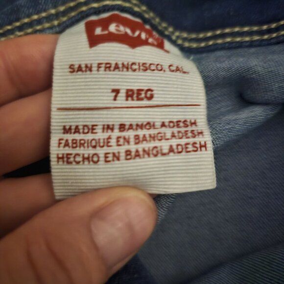 Levis Girls 7R Denim in Bristol Skirtall Overall Dress Western Mini New W TAGS - Picture 5 of 7